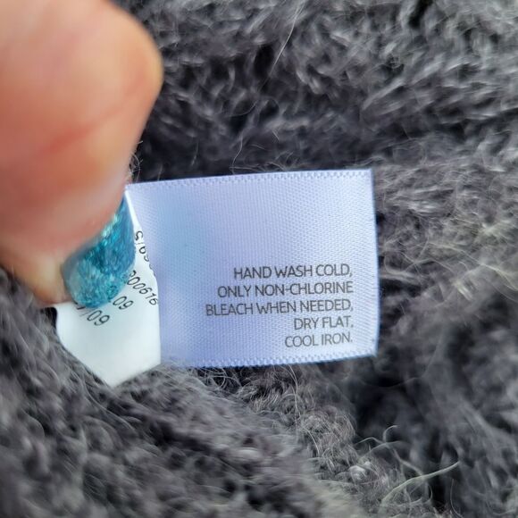 Old Navy Gray Textured Knit Wool Mohair Blend Short Sleeve Turtleneck Size XS - Picture 10 of 14